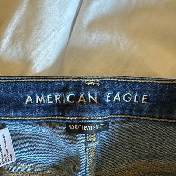 American Eagle Outfitters 8 Tall Women's Blue Skinny Jeans - Picture 4 of 6